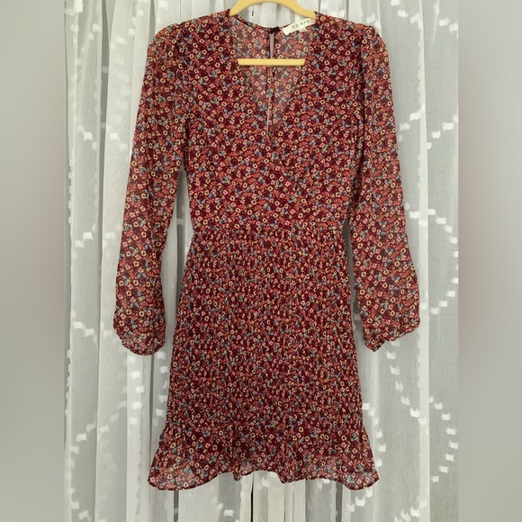 EUC Rowa mini dress with smocked skirt size S - Picture 3 of 6